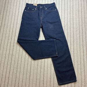 NWT Levis Jeans Womens 29x30 Blue Denim Striped Low Pro Mid Rise Cowboy